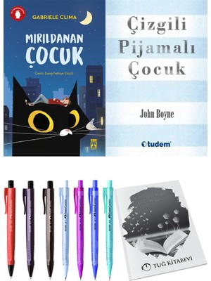 Çizgili Pijamalı Çocuk ve Mırıldanan Çocuk 2'li Set