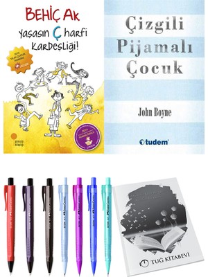 Çizgili Pijamalı Çocuk ve Yaşasın Ç Harfi Kardeşliği 2'li Set