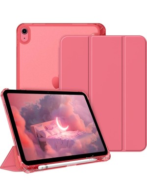 M.tk moveteck Apple iPad Air 11INÇ 2024 Kılıf Flip Cover Kalem Bölmeli Akıllı Uyku Modlu Standlı Kapaklı Arkası Renkli Pc Case M2 A2902 A2903 A2904