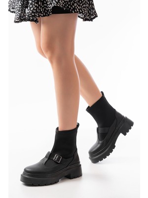236-2034 Siyah Streç Günlük Kadın Bot