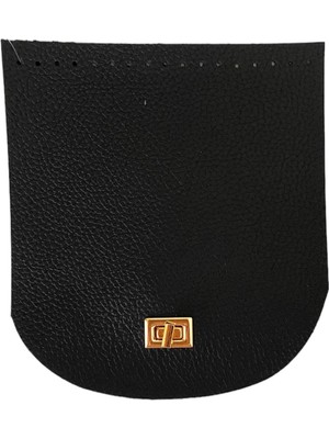 Yumakça Kilitli Çanta Kapağı 18X 20 cm Siyah Renk Altın Klips