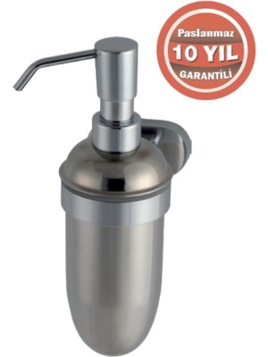 Çelik Banyo Paslanmaz Pirinç Kenzo Montajlı Sıvı Sabunluk Krom