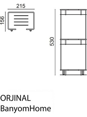 Çelik Banyo Paslanmaz Pirinç Lidya Mat Siyah 3'lü 15X22 cm Şampuanlık Banyo Rafı