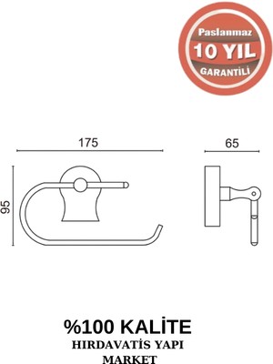 Çelik Banyo Paslanmaz Pirinç Lale Açık Kağıtlık