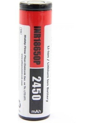 Orion 18650 18650P 3.7V 2450MAH Lityum Li-Ion Şarj Edilebilir Pil 12C