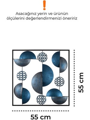 Tekno Trust Doreart Aurora Metal Duvar Tablosu, Ev Ofis Duvar Panosu (Mavi)