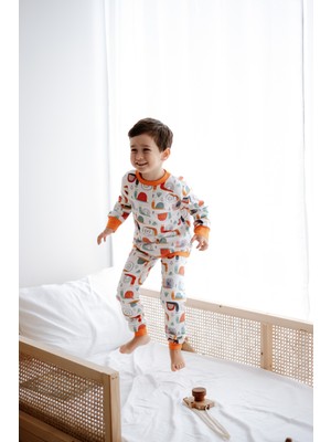 1.0 Tog Çocuk Pijama Takımı - Salyangoz Desenli