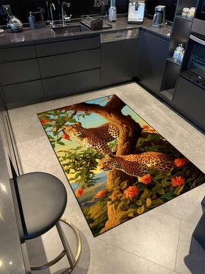 Rugs Modern Kaplan Desenli Dokuma Taban ve Dekoratif Halı MIRAVIP405