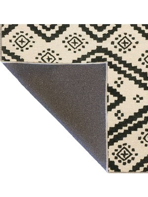 Rugs Modern Krem Baklava Çapraz Geometrik Desenli Dokuma Taban Halı MIRAVIP341