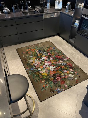 Rugs Modern Karışık Renkli Çiçekli Desenli Dekoratif Halı MIRAVIP356