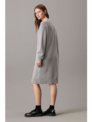 Ck Intarsıa Loose Sweater Dress