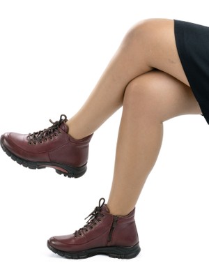 Mix Brand Kadın  Deri Anatomik Kauçuk Taban Bilek Boy Bot