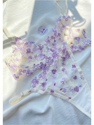 La Madame Lilac Babe Bralet Takımı