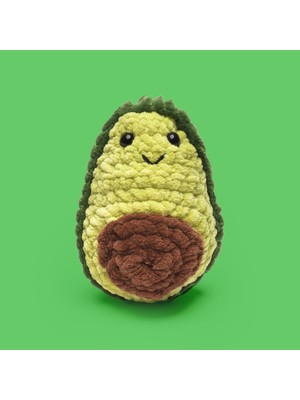 Amigurumi Avokado Tığ Kiti Eğlenceli Oyun Seti Sevimli Tasarım ile Başlangıç Seviyesi İçin