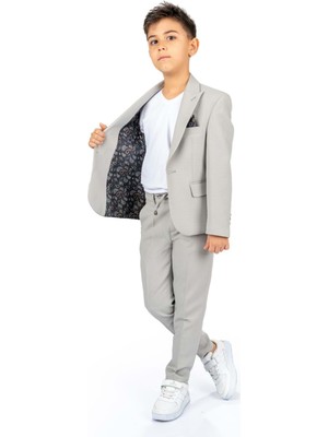 Mnk Baby & Kids Spor Çocuk Ceket, Tişört , Jogger Pantolonlu Takım MNK5682