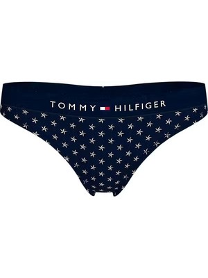 Tommy Hilfiger Kadın Mavi Tanga Print UW0UW04796