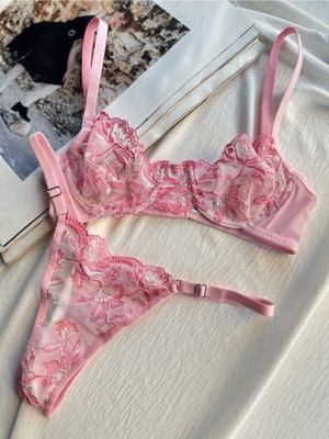 La Madame Adele Pink Bralet Takımı