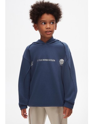 Nk Kids 47308 Erkek Çocuk Indigo Yoncalı Sweat
