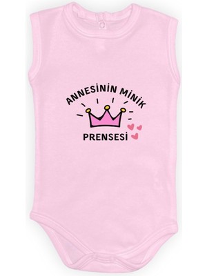 Mnk Baby & Kids Annesinin Minik Prensesi Kolsuz Çıtçıtlı Badi MNK0613