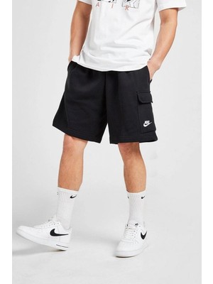 Nike Sportswear Club Men's Cargo Shorts Erkek Pamuklu Kargo Şort Siyah