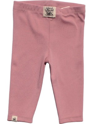 Bebegen Unisex Pembe Fitilli Tayt Pantolon Tek Alt