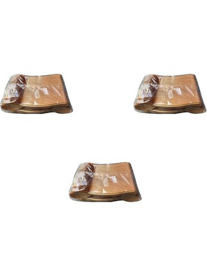 Omeyva Plastik Şeffaf Altın Sarı Gold Sup Kaşık - Tatlı Dondurma Kaşığı - 12.5  cm . - 50 Adetlik 3 Paket