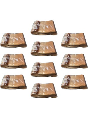 Omeyva Plastik Şeffaf Altın Sarı Gold Sup Kaşık - Tatlı Dondurma Kaşığı - 12.5  cm . - 50 Adetlik 10 Paket