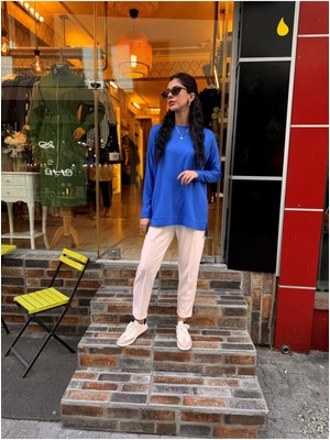 Ceren İrem Boutique 4632 Ipek-Pamuk Bluz-Saks