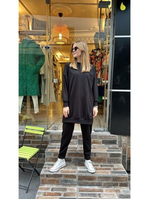 Ceren İrem Boutique 30644 Basic Sweat-Siyah