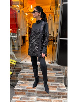 Ceren İrem Boutique 4693 Kapitone Takım-Siyah