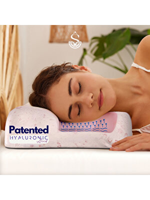 Shine Pillow - Güzellik Yastığı Ortopedik Yaşlılık Karşıtı Visco Hyaluronic Acid içerikli Yastık Kılıflı