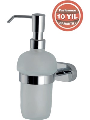 Çelik Banyo Paslanmaz Pirinç Zirve Cam Montajlı Sıvı Sabunluk