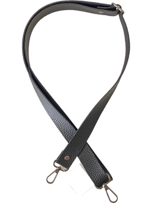 Yumakça Sürgü Tokalı Ayarlanabilir Çanta Askısı 135 Cm* 2.5 cm Siyah Renk Krom Kancalı