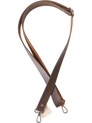 Yumakça Sürgü Tokalı Ayarlanabilir Çanta Askısı 135 Cm* 2.5 cm Kahve Renk Krom Kancalı