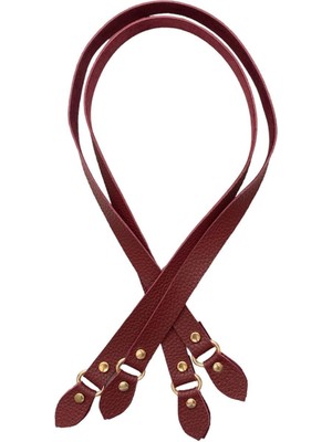 Yumakça Böceli Çanta Askısı Çift 80 cm Bordo Renk Altın Kancalı