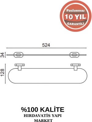 Çelik Banyo Paslanmaz Pirinç Zirve Etajer Oval