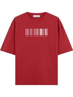 Coutliner Barcode Oversize T-Shirt (Ekstra! Bol Kesim)