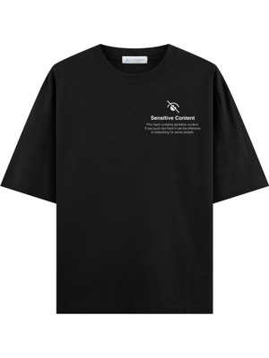 Coutliner Sensitive Content Oversize T-Shirt (Ekstra! Bol Kesim)