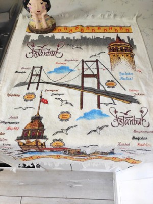 Istanbul Baskılı 40X60 cm Mutfak Havlusu | Kurulama Bezi | El ve Yüz Havlusu