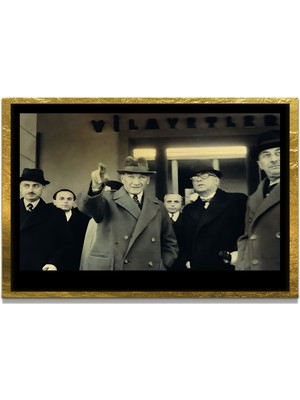 Marsilyan Yapay Zeka İle Yenilenmiş Atatürk Fotoğrafları Siyah Beyaz Cam Tablo, 3d Dekoratif Baskı 112