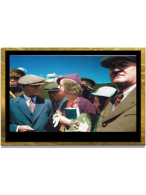 Marsilyan Yapay Zeka İle Yenilenmiş Atatürk Fotoğrafları Siyah Beyaz Cam Tablo, 3d Dekoratif Baskı 454