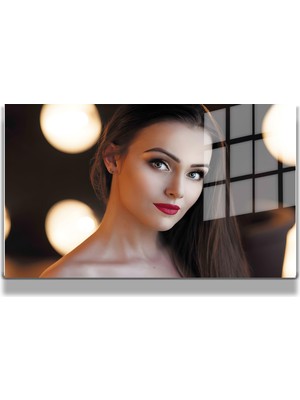 Marsilyan Creative Fashion 3d Dekoratif Baskı Yatay Cam Tablo 01