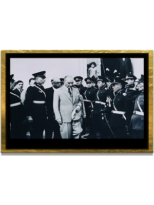 Marsilyan Yapay Zeka İle Yenilenmiş Atatürk Fotoğrafları Siyah Beyaz Cam Tablo, 3d Dekoratif Baskı 116