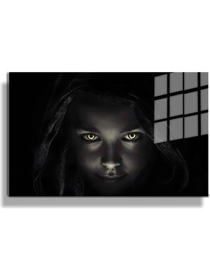 Marsilyan Creative Fashion 3d Dekoratif Baskı Yatay Cam Tablo 01