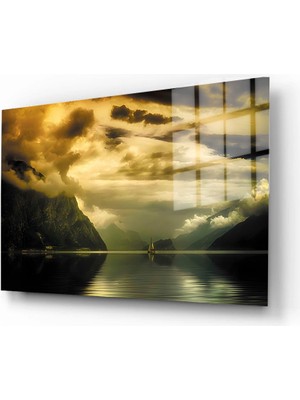 Marsilyan Doğa, Manzara 3d Dekoratif Baskı Yatay Cam Tablo 01