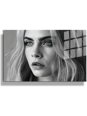 Marsilyan Creative Fashion 3d Dekoratif Baskı Yatay Cam Tablo 01