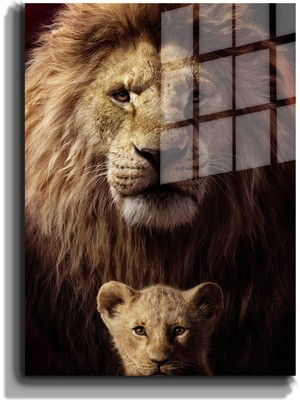 Marsilyan Eğlenceli Hayvanlar, Yapay Zeka Destekli, 3d Dekoratif Baskı Cam Tablo 133