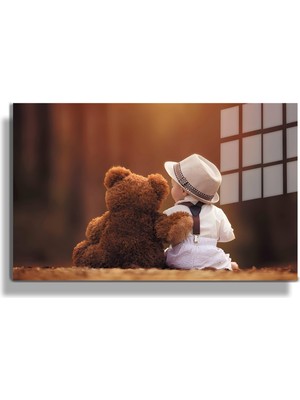 Marsilyan Creative Fashion 3d Dekoratif Baskı Yatay Cam Tablo 01