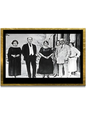 Marsilyan Yapay Zeka İle Yenilenmiş Atatürk Fotoğrafları Siyah Beyaz Cam Tablo, 3d Dekoratif Baskı 427