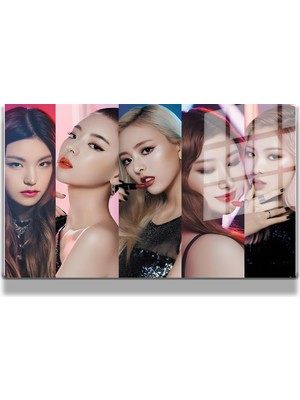 Marsilyan Creative Fashion 3d Dekoratif Baskı Yatay Cam Tablo 01